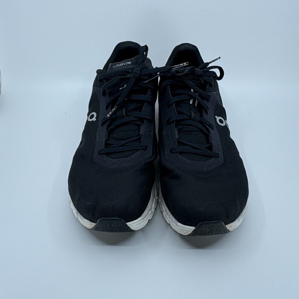 On Cloud Men Running Shoes Black White Swiss Engineering Sneakers US 11 Used - Picture 2 of 16